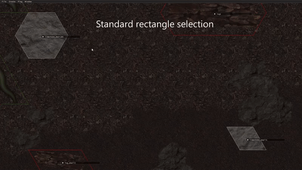Animated gif showing different shaped selection tools